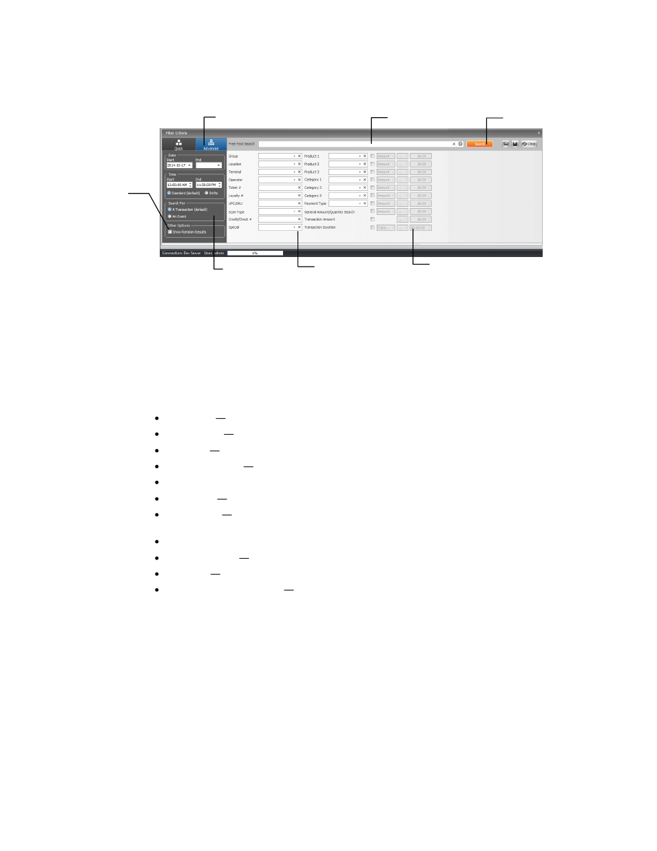 Performing an advanced search | OpenEye SaleGuard User Manual | Page 39 / 62