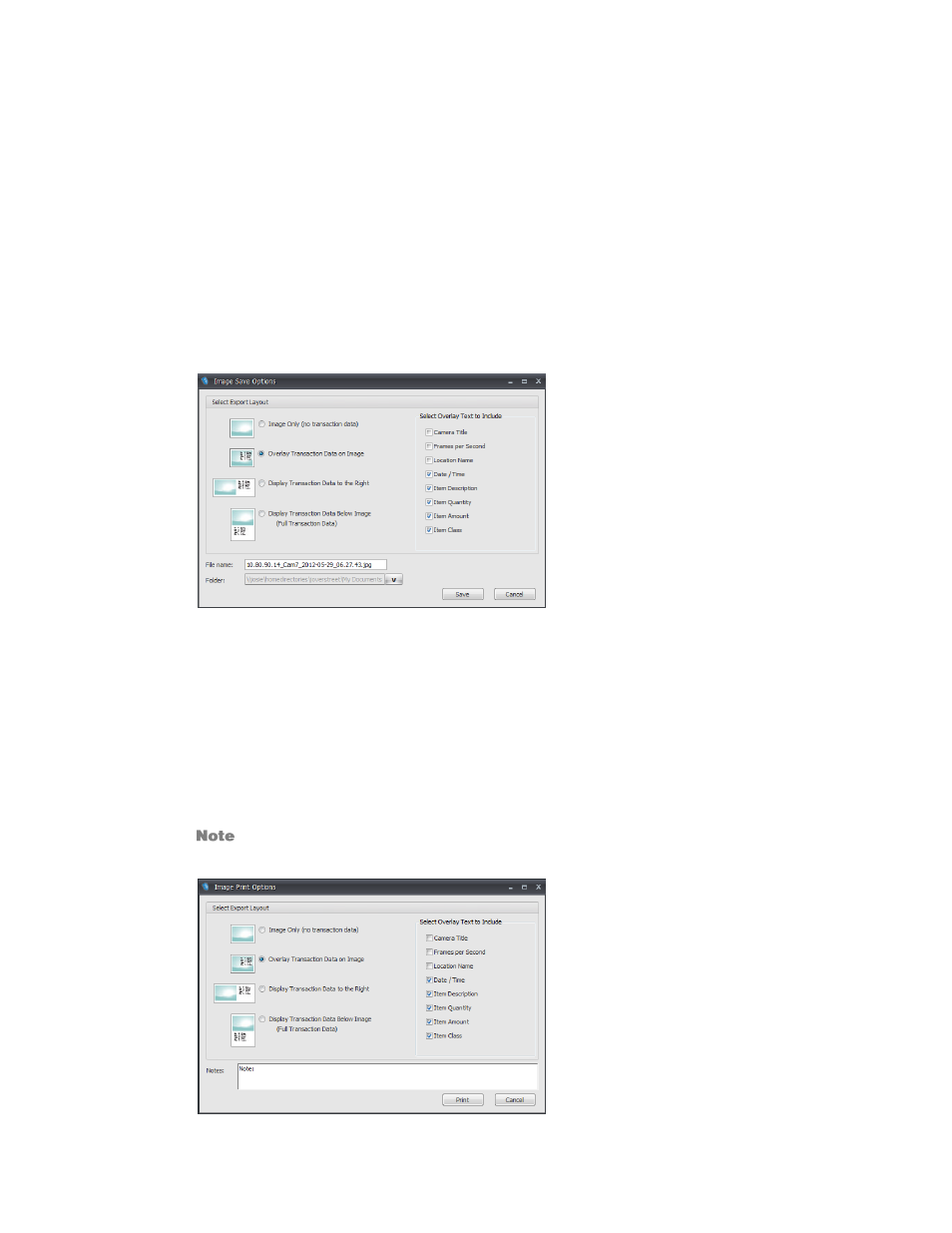 Save still image, Print still image | OpenEye SaleGuard User Manual | Page 43 / 62
