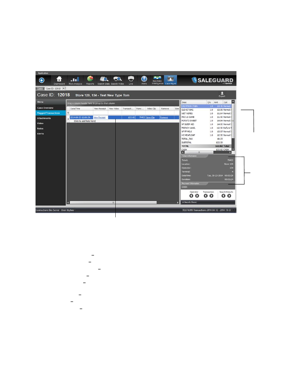 Flagged transactions | OpenEye SaleGuard User Manual | Page 54 / 62
