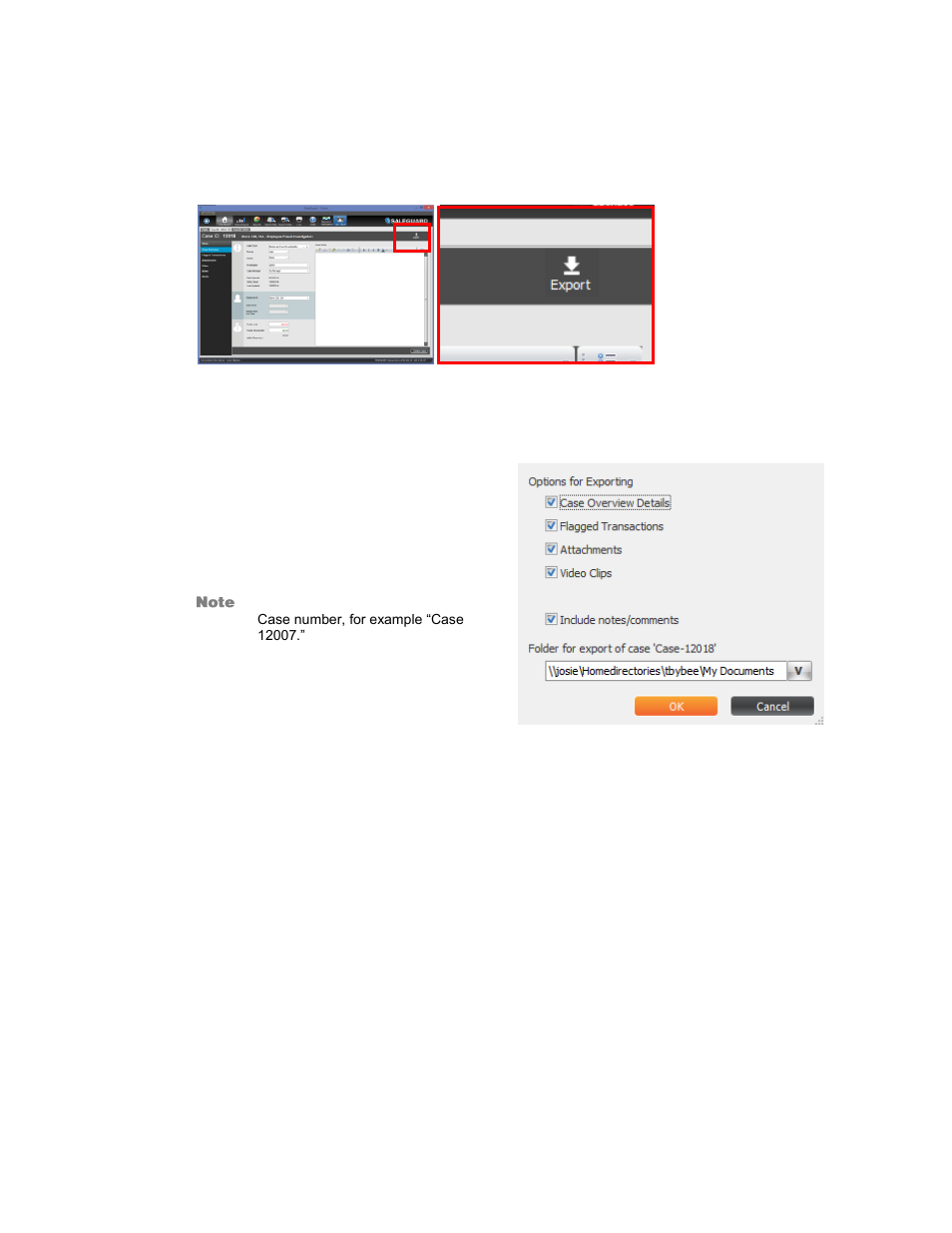 Export options | OpenEye SaleGuard User Manual | Page 60 / 62