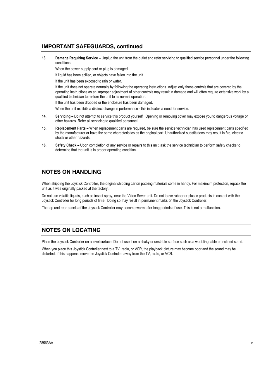 Important safeguards, continued | OpenEye CA-501J PTZ User Manual | Page 5 / 38