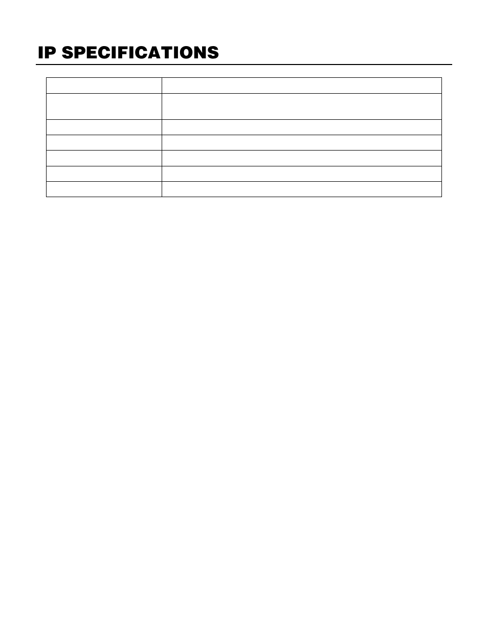 Ip specifications | OpenEye CM-730 User Manual | Page 69 / 71
