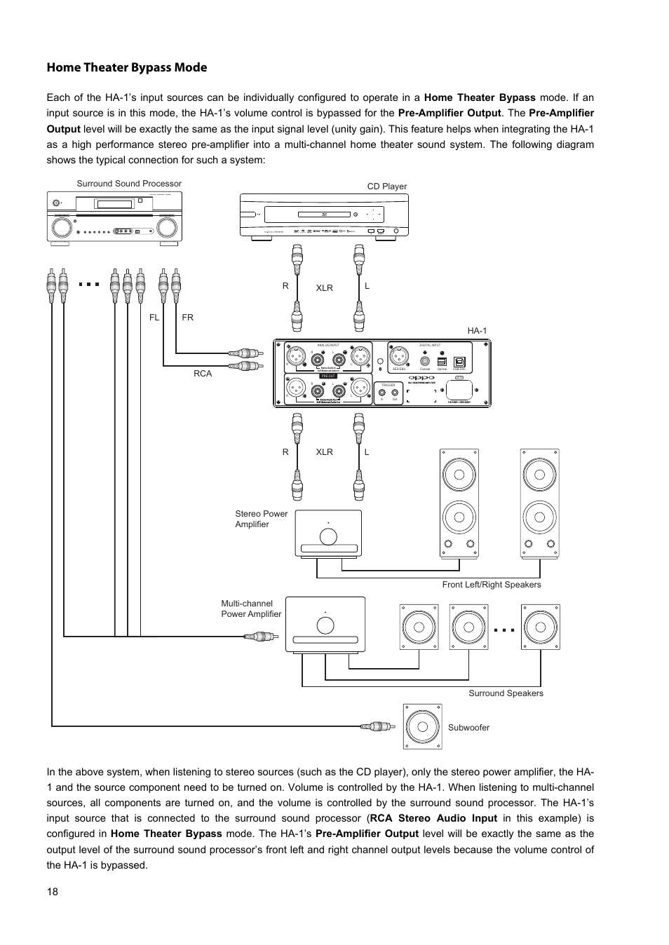Home theater bypass mode | Oppo HA-1 User Manual | Page 22 / 29