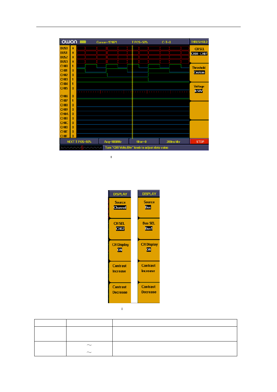 How to set display system | OWON MSO Series User Manual | Page 86 / 112