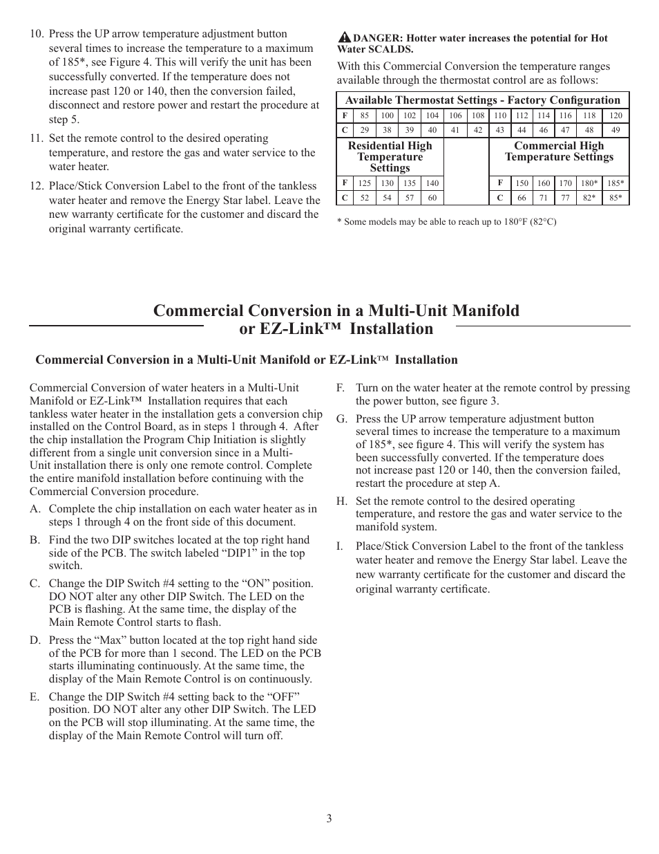 Paloma Commercial Conversion User Manual | Page 3 / 4