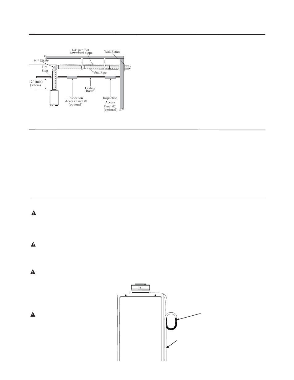 Installing the water heater, Venting through closed spaces, Appliance vent adapter | Draining the condensate | Paloma PH2-20 Direct Vent User Manual | Page 10 / 40