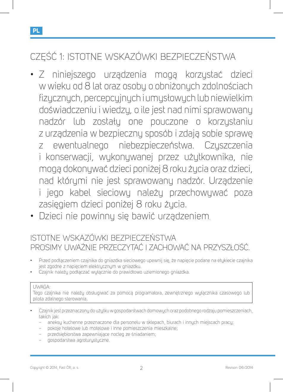 Część 1: istotne wskazówki bezpieczeństwa | Philco PHWK 2012 User Manual | Page 40 / 48