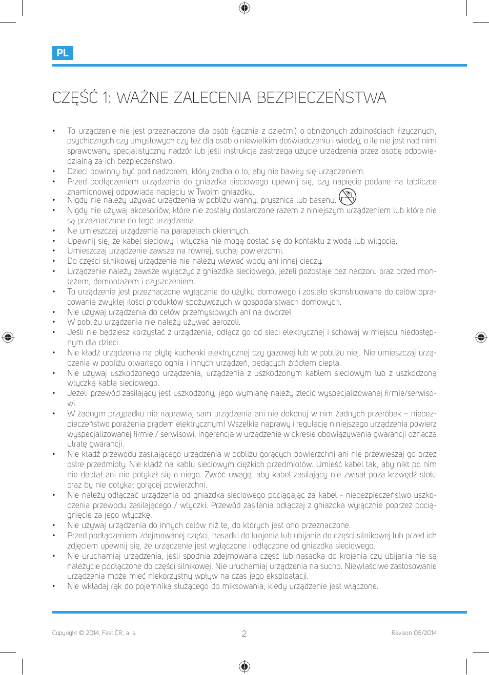 Część 1: ważne zalecenia bezpieczeństwa | Philco PHHB 6603 User Manual | Page 52 / 62