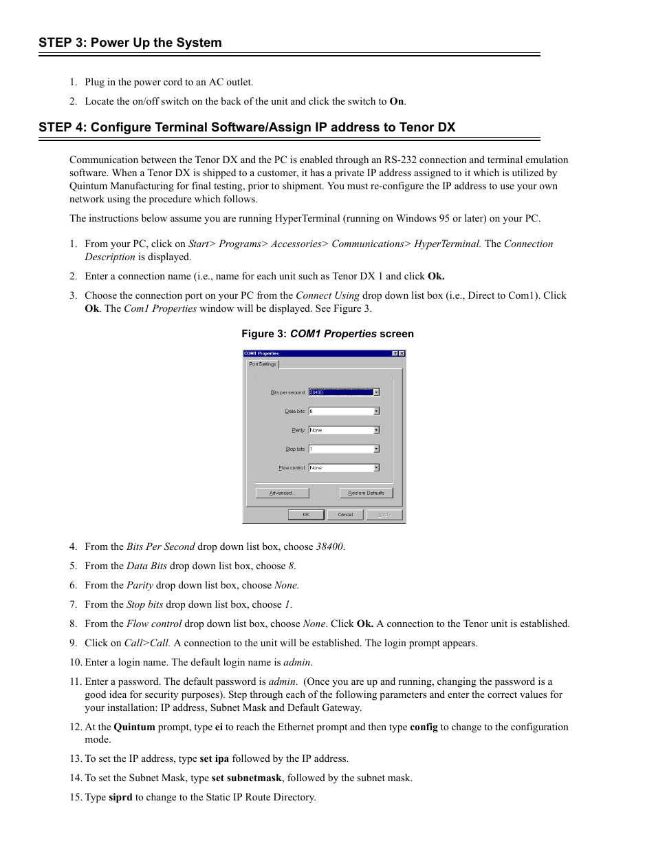 Quintum Technologies Tenor DX Quick Start User Manual | Page 2 / 4