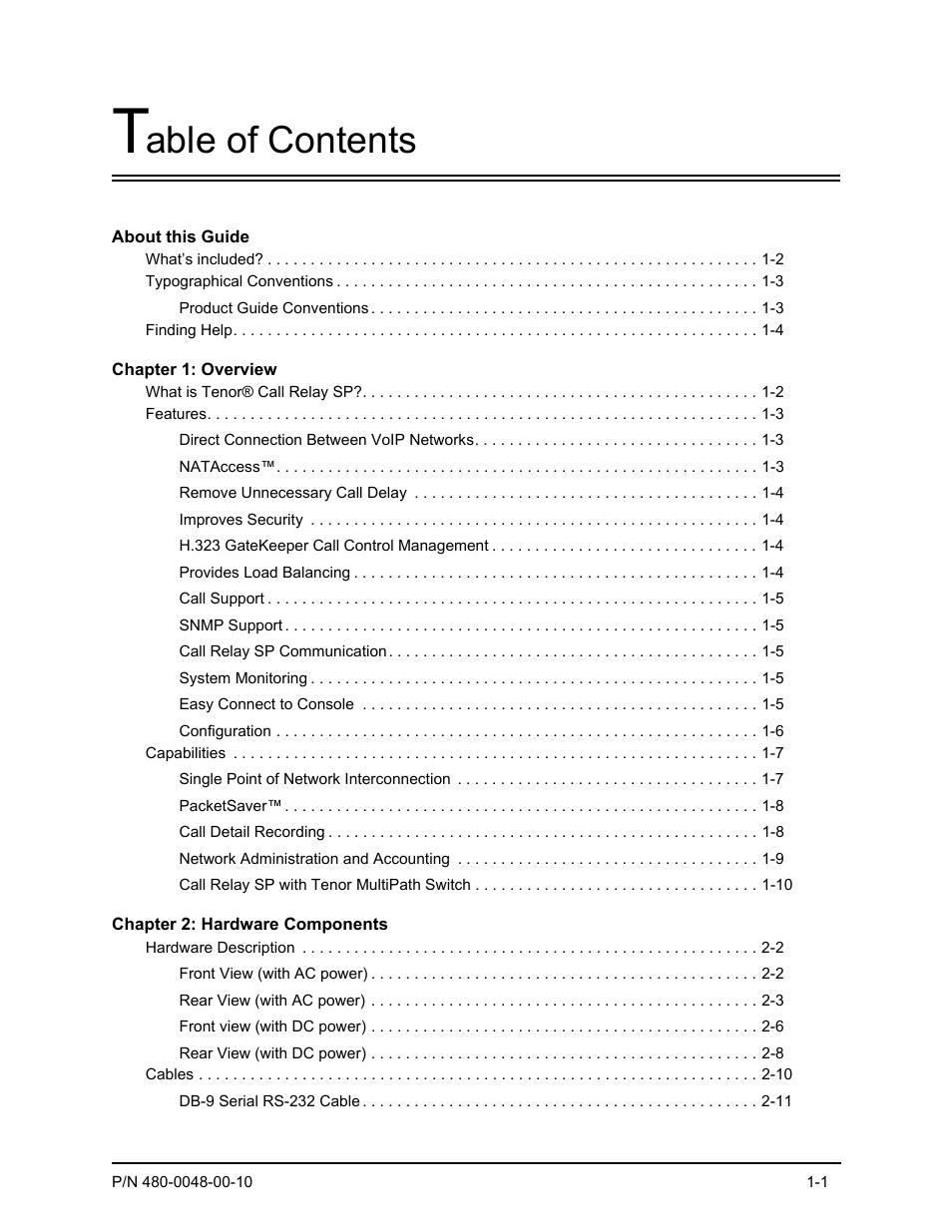 Quintum Technologies Tenor Call Relay SP User Manual | Page 2 / 98