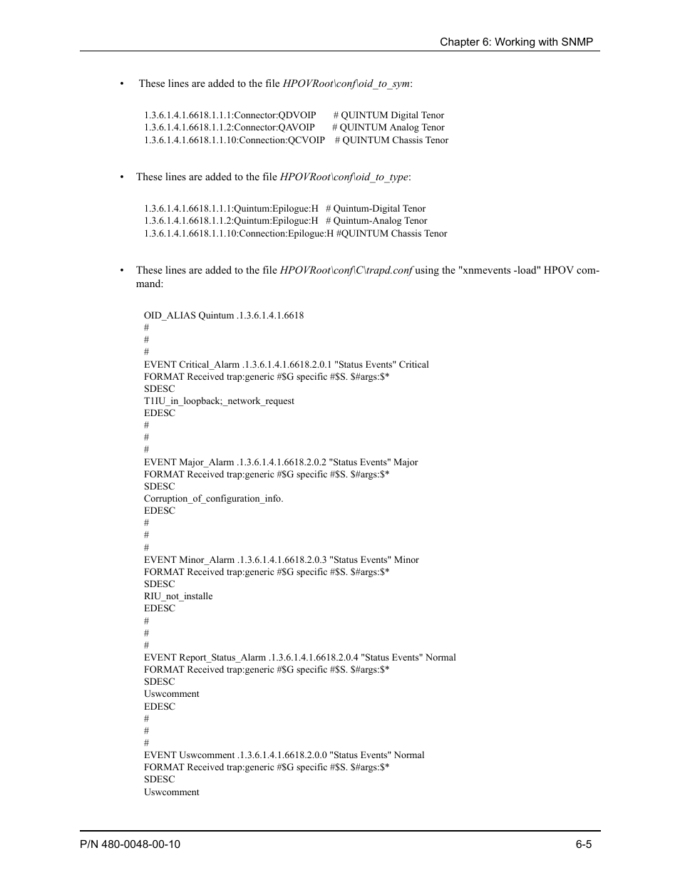 Quintum Technologies Tenor Call Relay SP User Manual | Page 62 / 98