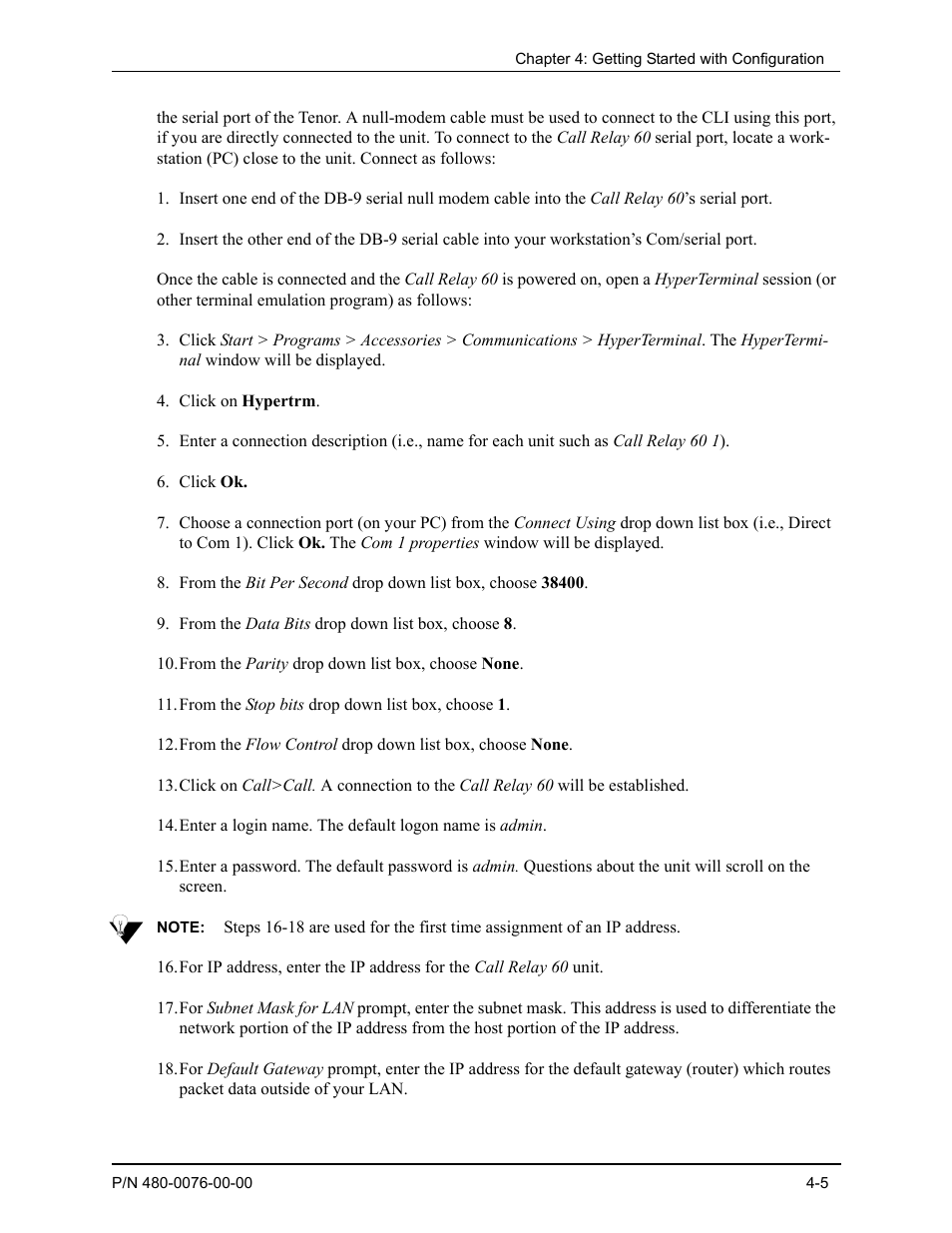 Quintum Technologies Tenor Call Relay 60 User Manual | Page 43 / 67