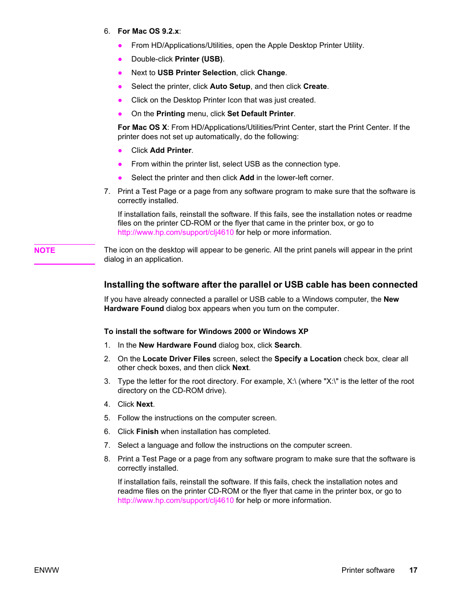 HP LaserJet 4610n User Manual | Page 29 / 246