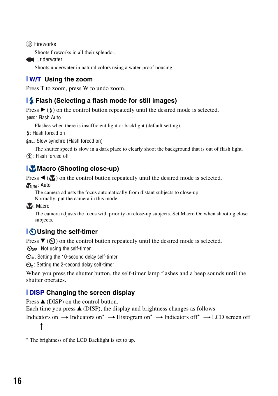 Sony DSC-W300 User Manual | Page 16 / 40