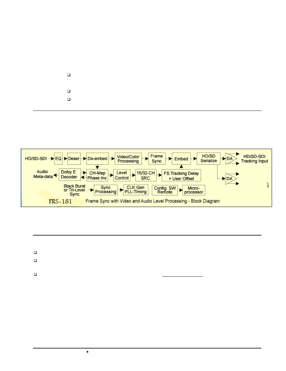 Functional block diagram, Software version | Sierra Video FRS-181 User Manual | Page 7 / 27