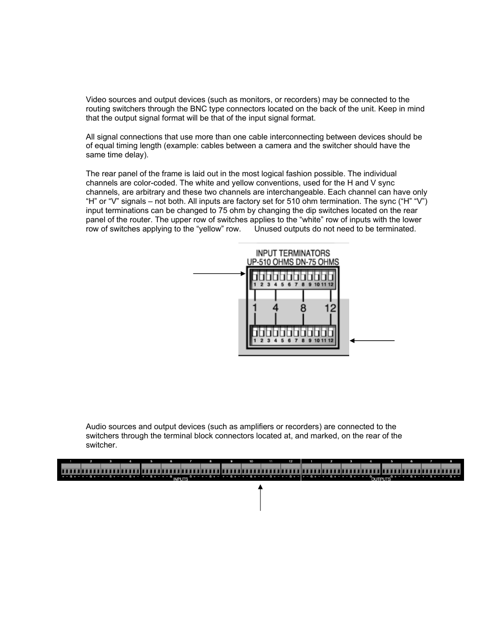 Connecting to video devices, Connecting to audio devices | Sierra Video Pro XL Series 8 User Manual | Page 21 / 72