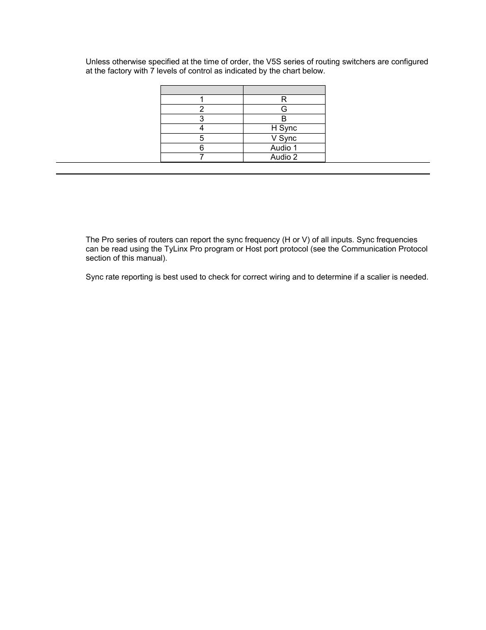 Sync rate reporting | Sierra Video Pro XL Series 8 User Manual | Page 30 / 72