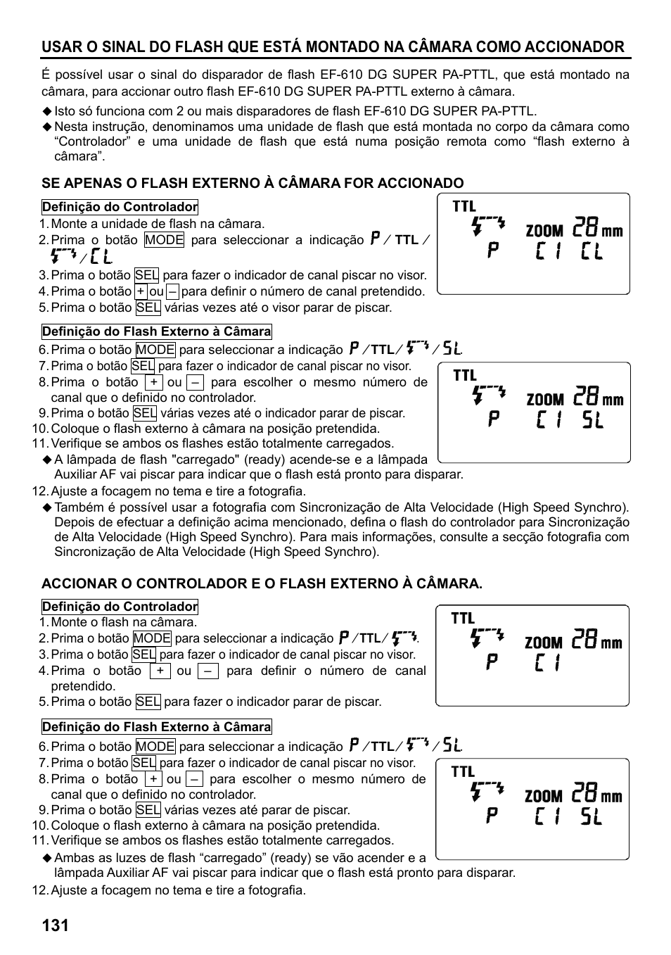 SIGMA ELECTRONIC FLASH EF-610 DG SUPER PA-PTTL (ペンタックス用) User Manual | Page 132 / 136