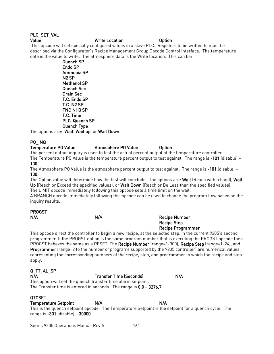 Super Systems 9205 Series User Manual | Page 162 / 235