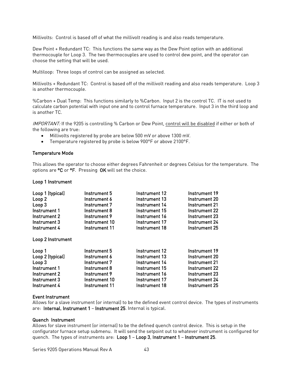 Super Systems 9205 Series User Manual | Page 44 / 235