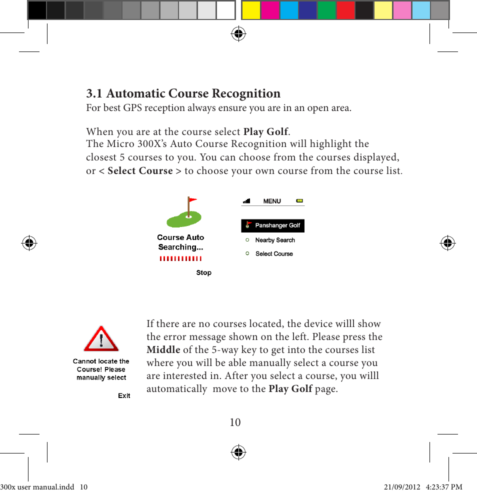 1 automatic course recognition | Sureshotgps MICRO 300X User Manual | Page 10 / 27