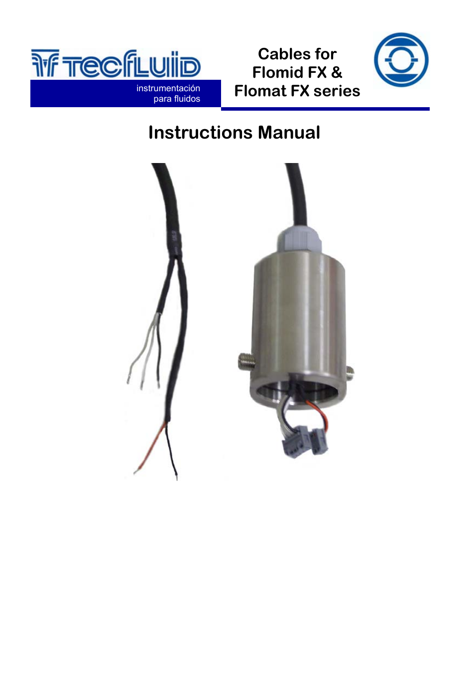 Tecfluid Cables For FLOMAT Series User Manual | 8 pages