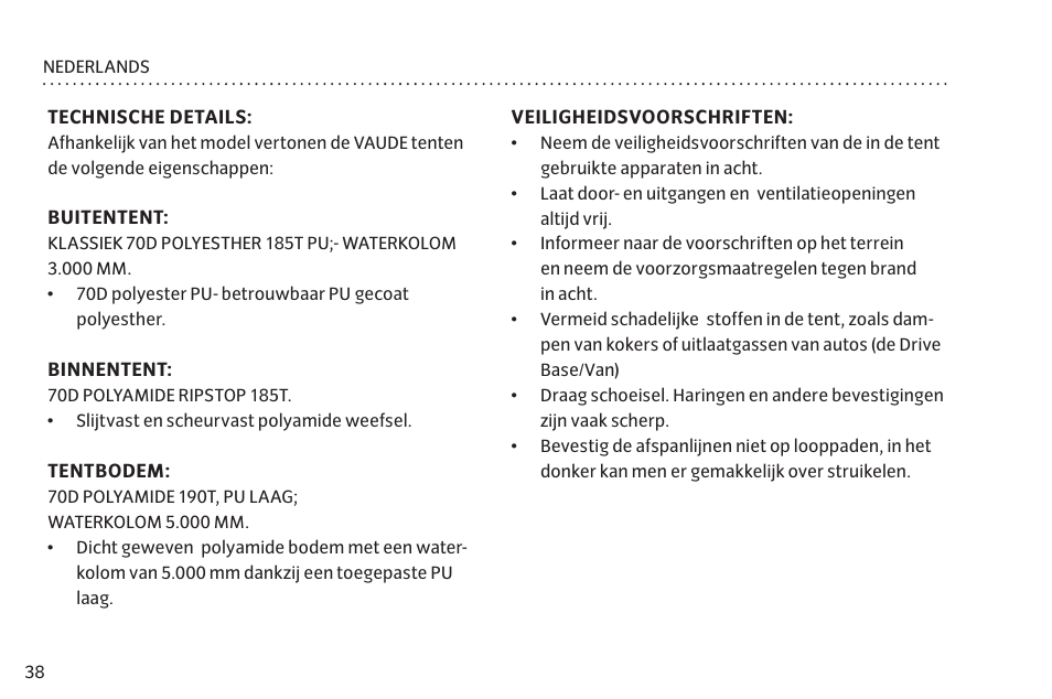 VAUDE Campo Family XT 5P User Manual | Page 45 / 59