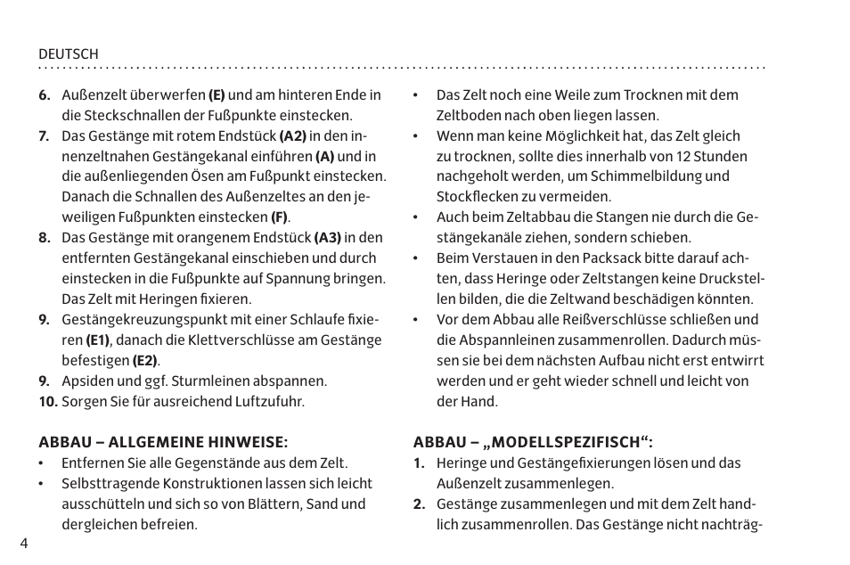 VAUDE Campo Casa XT 5P User Manual | Page 11 / 59