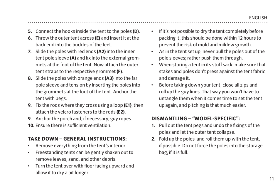 VAUDE Campo Casa XT 5P User Manual | Page 18 / 59