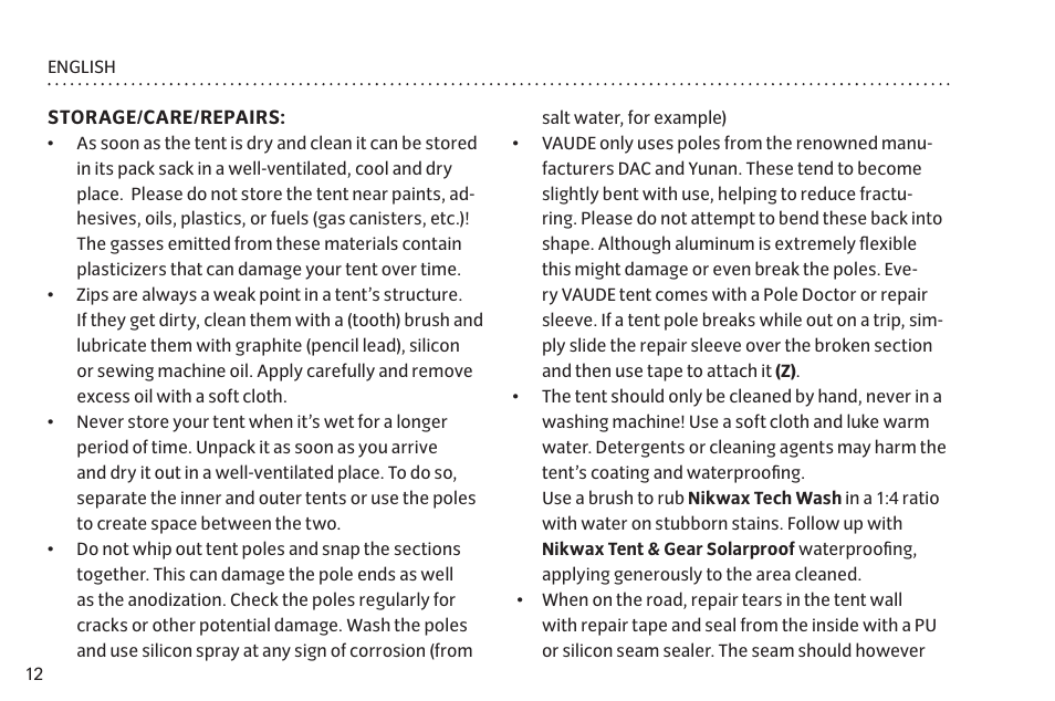 VAUDE Campo Casa XT 5P User Manual | Page 19 / 59