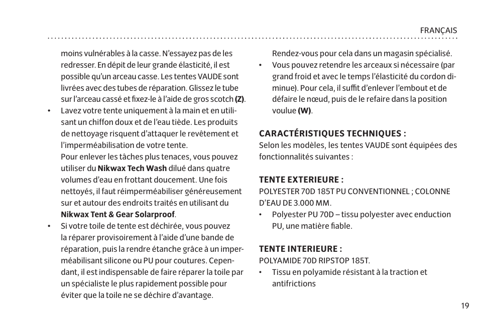 VAUDE Campo Casa XT 5P User Manual | Page 26 / 59