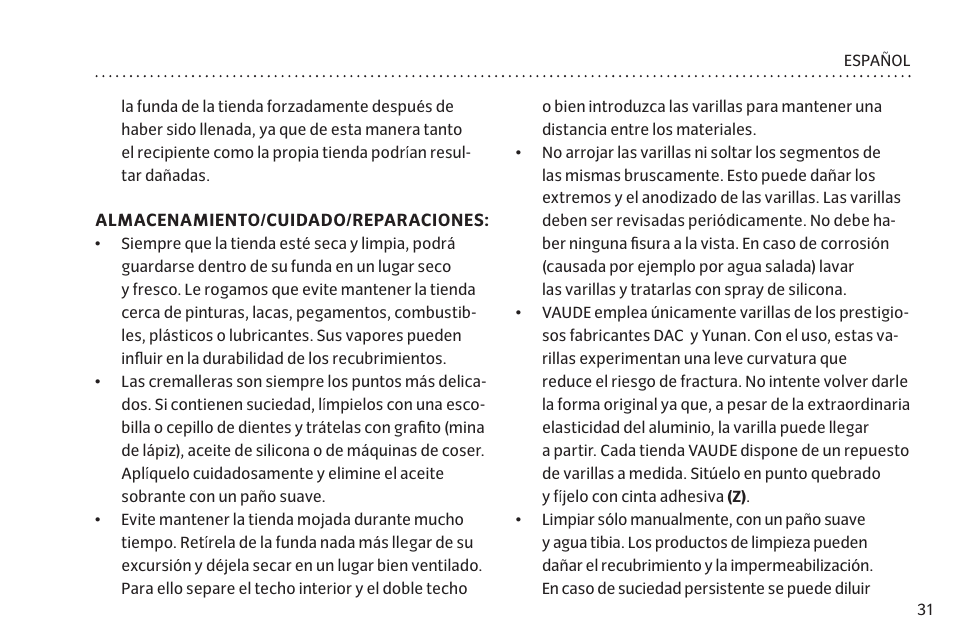VAUDE Campo Casa XT 5P User Manual | Page 38 / 59