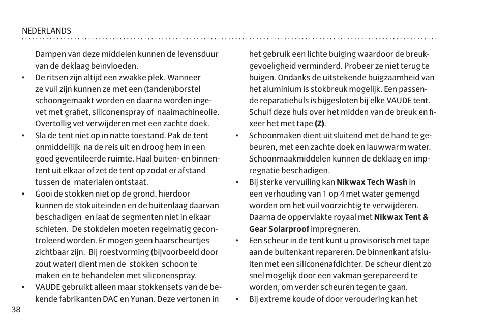 VAUDE Campo Casa XT 5P User Manual | Page 45 / 59