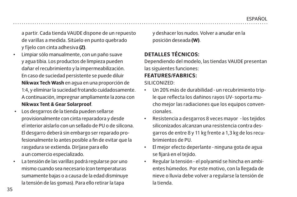 VAUDE Chapel L 3P User Manual | Page 42 / 63