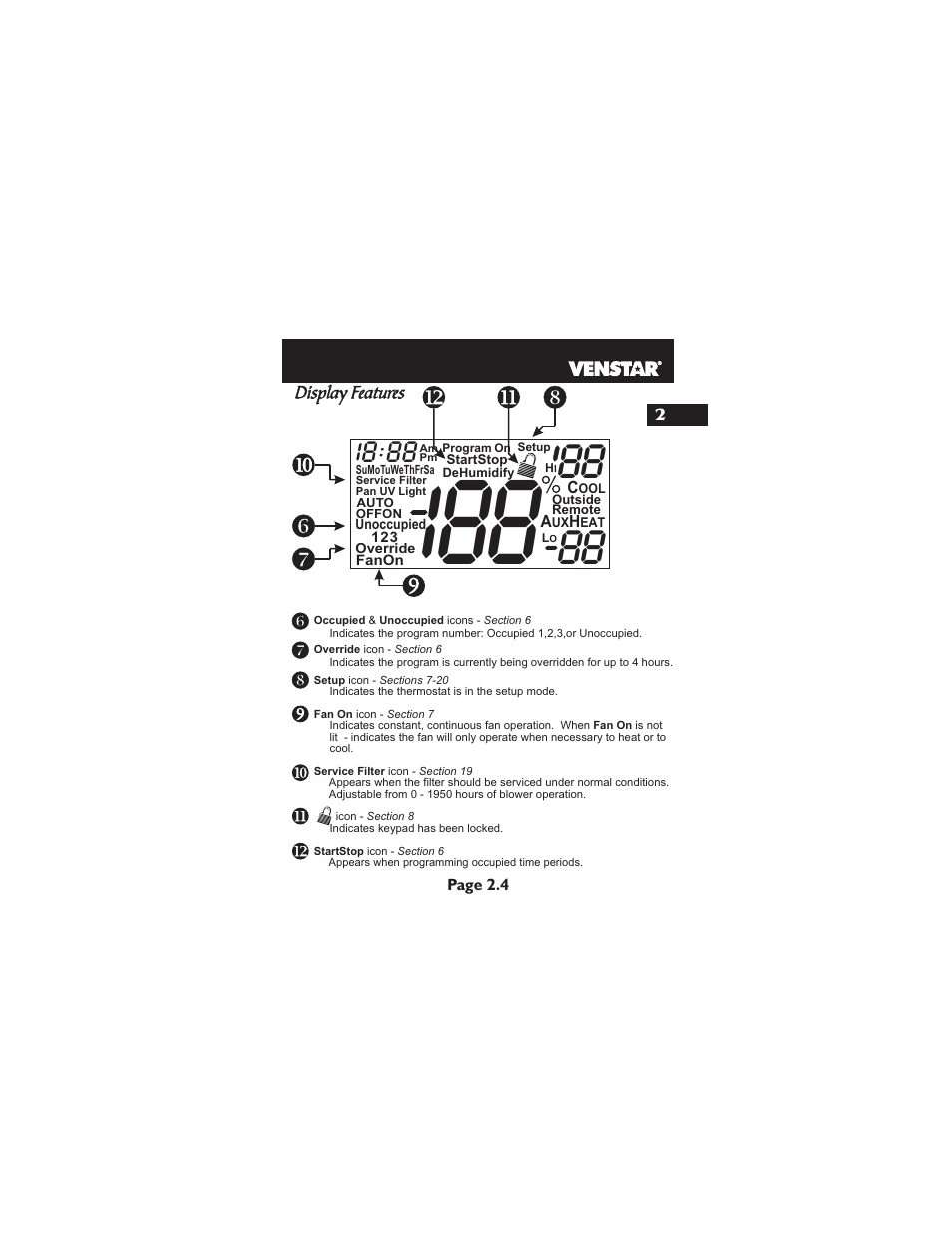 Venstar T2900 User Manual | Page 14 / 113