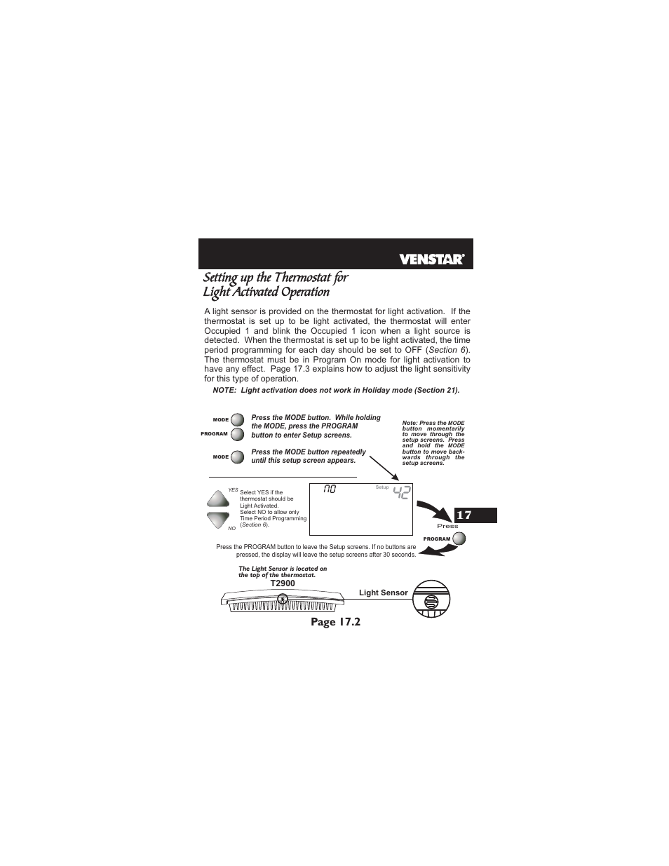 Page 17.2 | Venstar T2900 User Manual | Page 86 / 113
