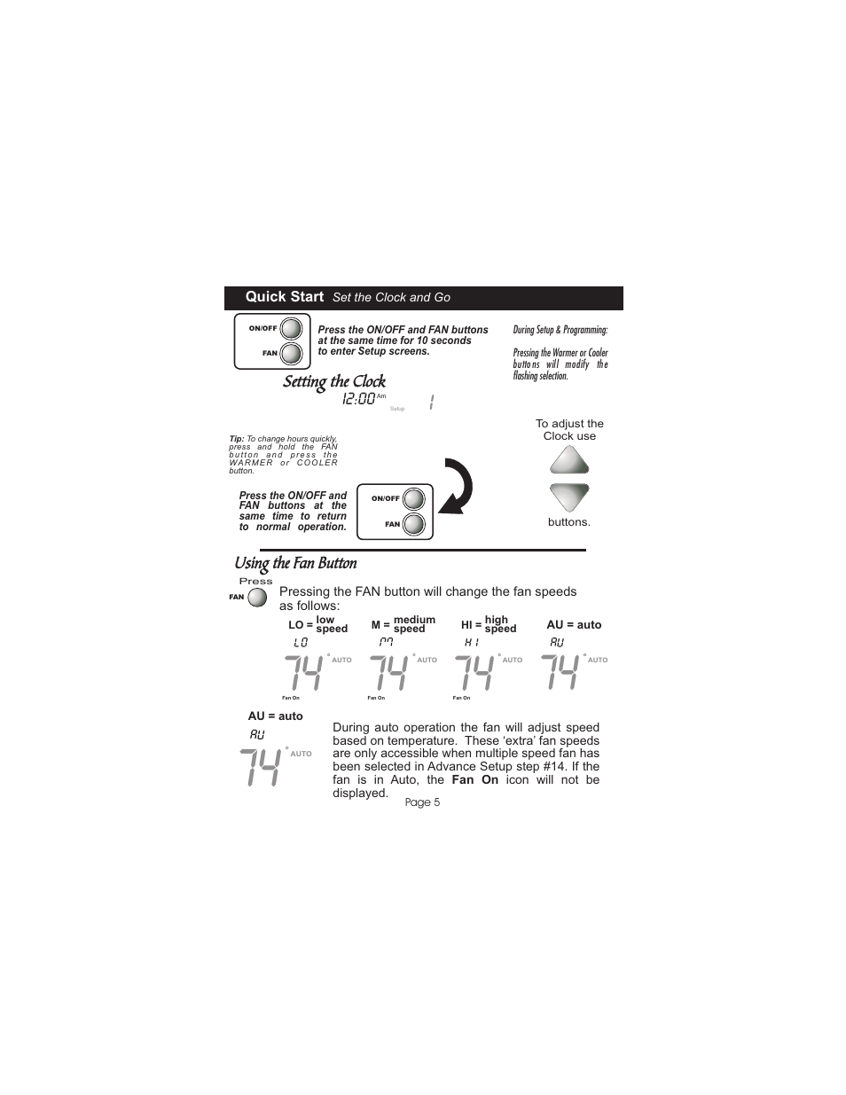Venstar T0051FS User Manual | Page 6 / 24