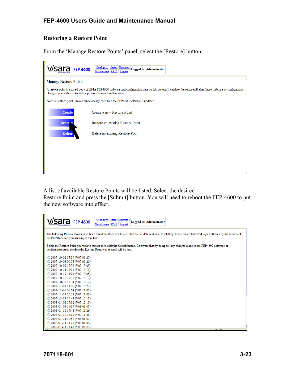 Visara FEP-4600 User Manual | Page 45 / 79