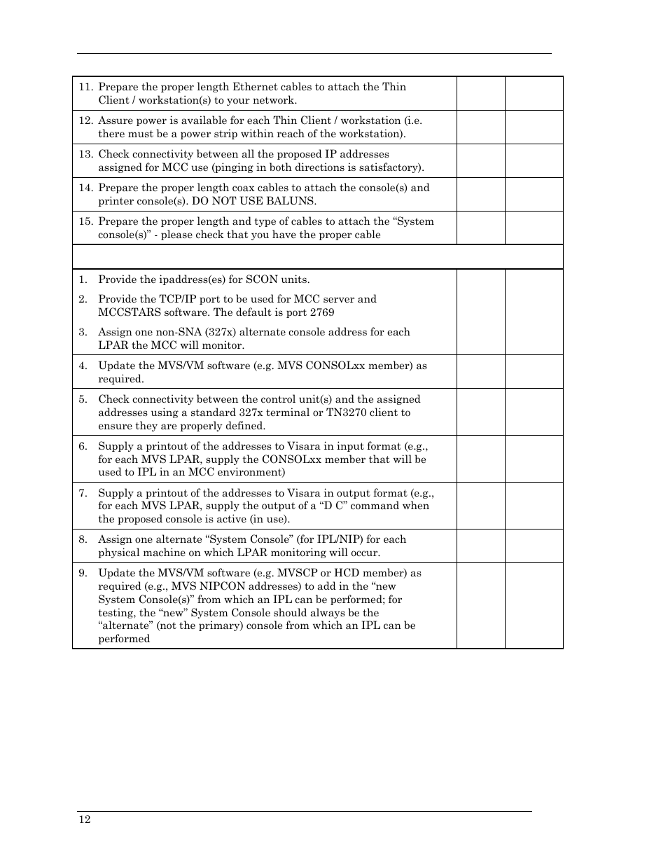 Visara Master Console Center Installation User Manual | Page 12 / 52