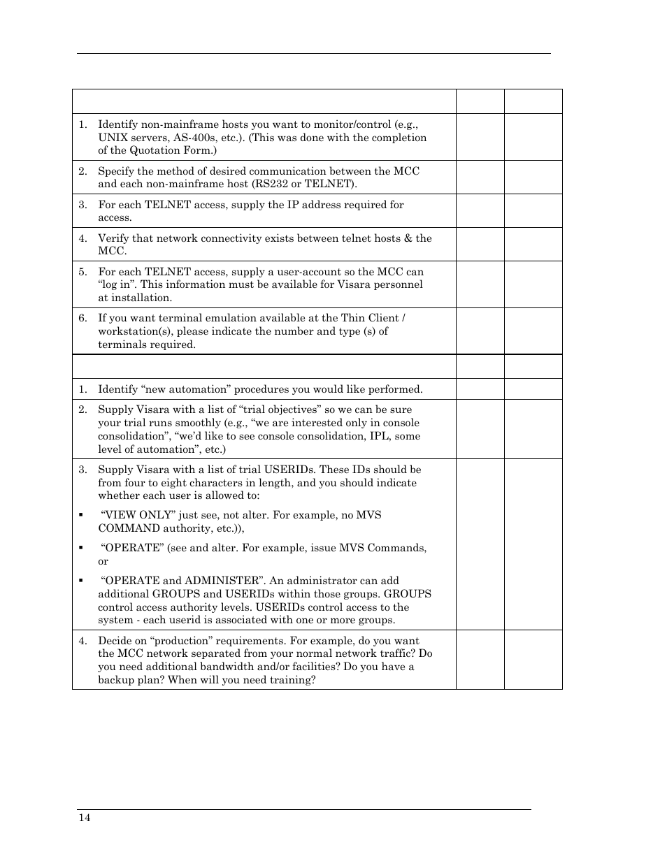 Visara Master Console Center Installation User Manual | Page 14 / 52