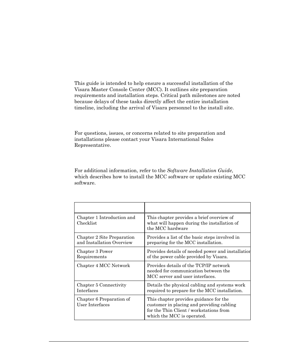 About this guide, Purpose of this guide, Questions/issues/concerns | See also, Organization | Visara Master Console Center Installation User Manual | Page 7 / 52