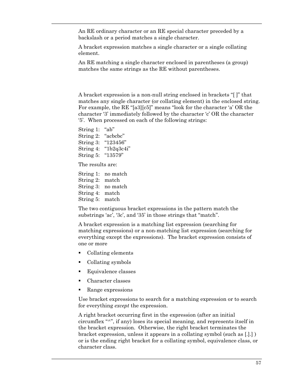 Bracket expressions | Visara Master Console Center Scripting Guide User Manual | Page 57 / 262
