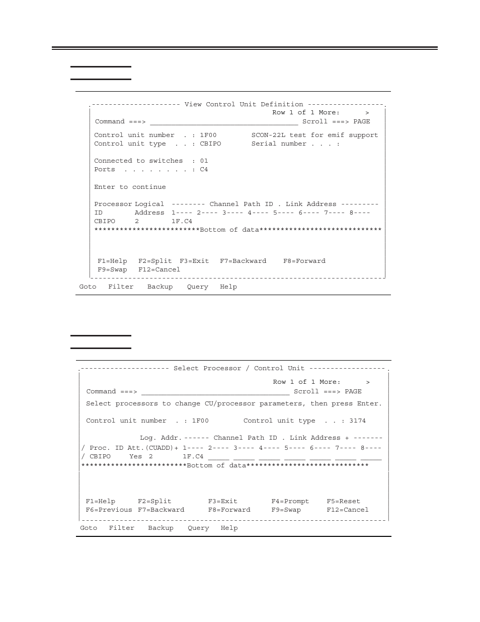 Hcd panel 19, Hcd panel 20, Hcd panel 19 -11 hcd panel 20 -11 | Chapter 5. host gens - os/390 with hcd | Visara SCON-20L Installation User Manual | Page 67 / 100