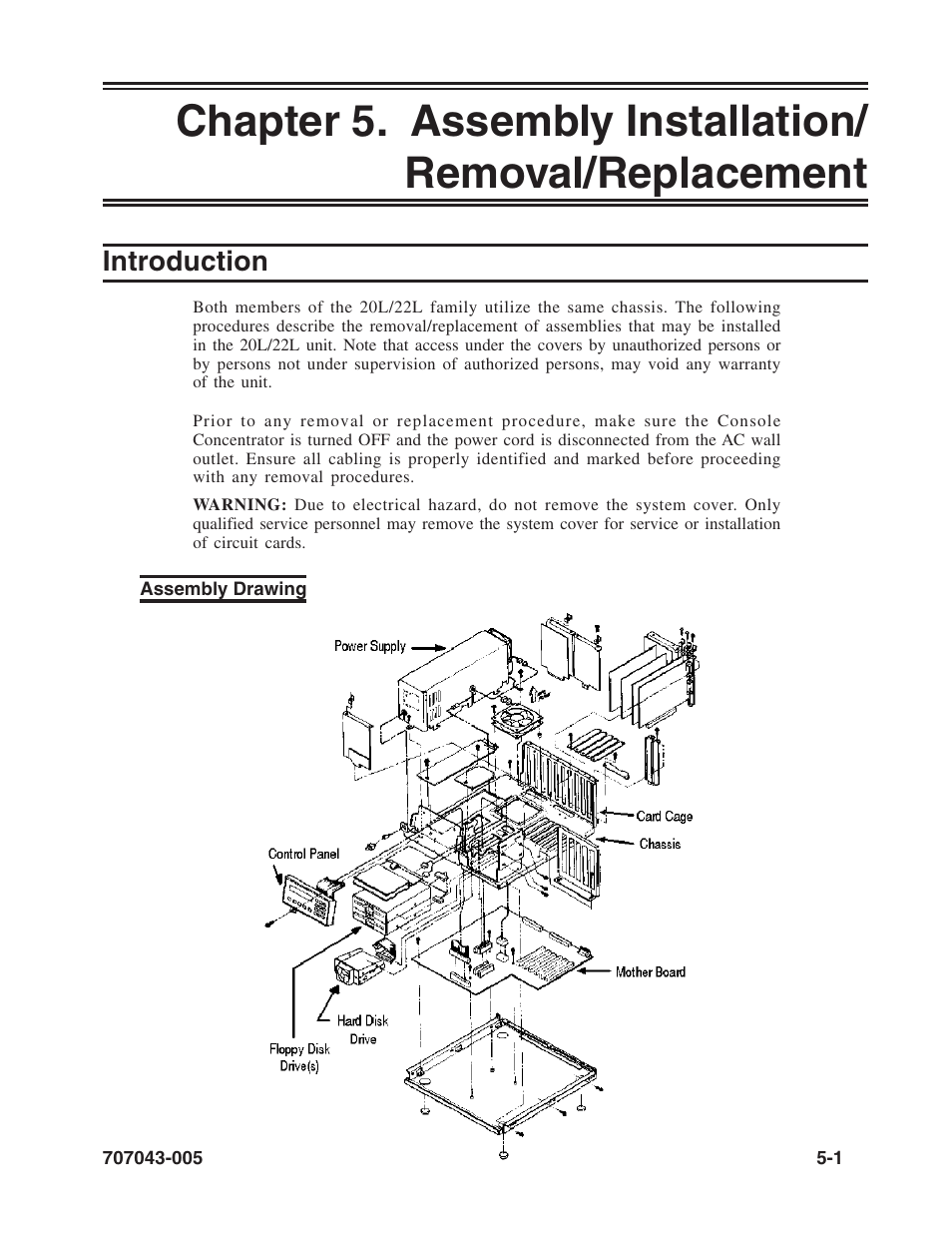 Introduction, Assembly drawing, Introduction -1 | Assembly drawing -1 | Visara SCON-20L Reference Manual User Manual | Page 35 / 44