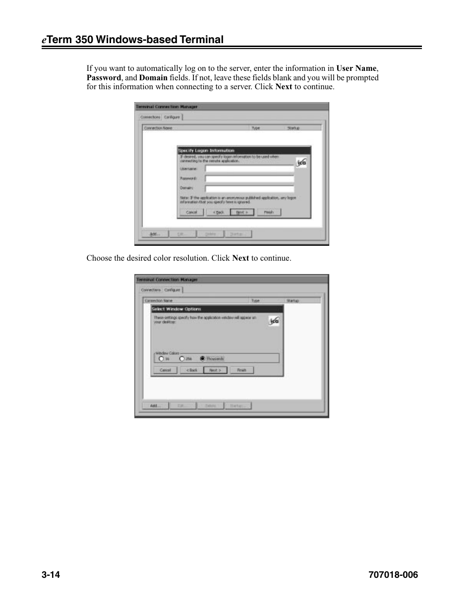 Visara eTerm 350 User Manual | Page 36 / 70