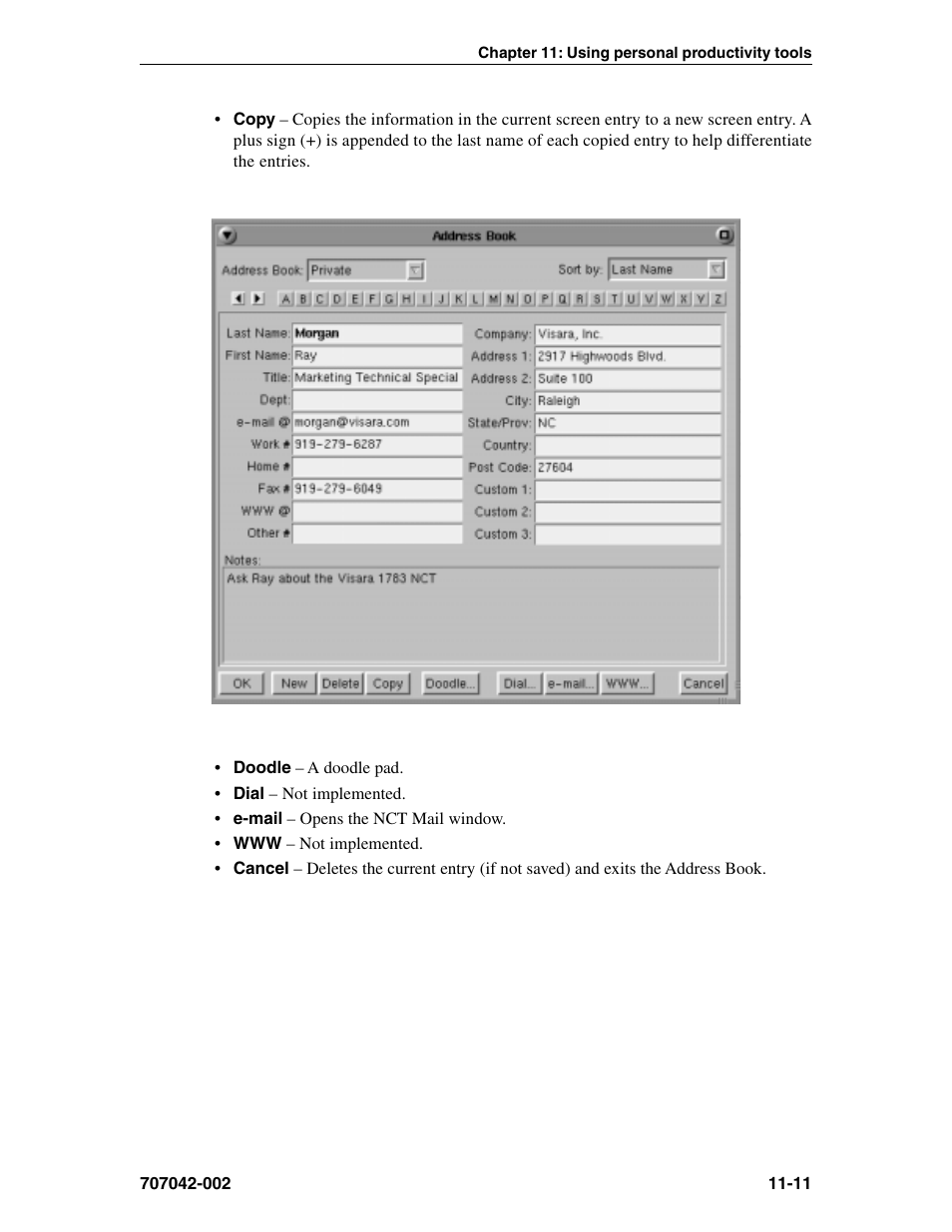 Doodle pad | Visara 1783 User Manual | Page 137 / 172