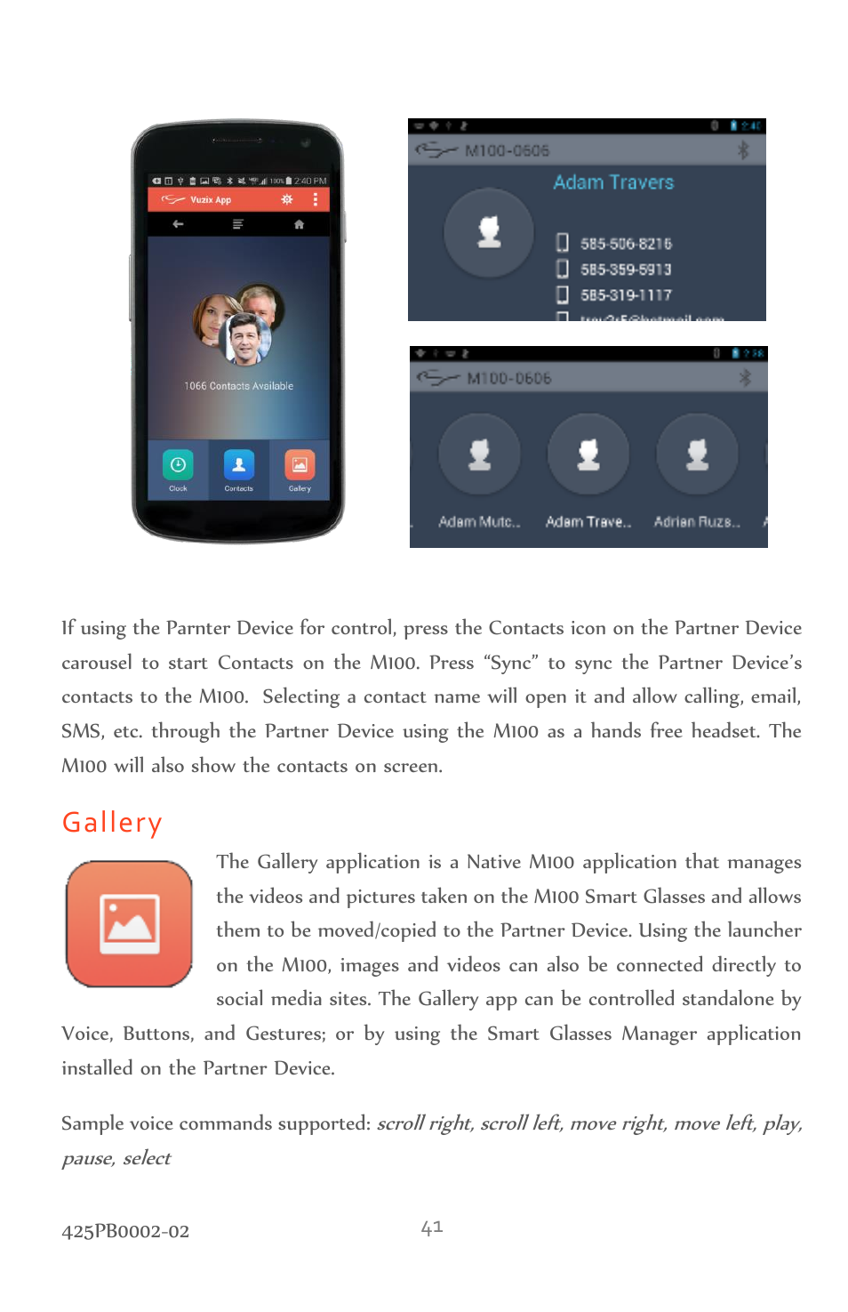 Gallery | Vuzix M100 Product Guide User Manual | Page 41 / 56