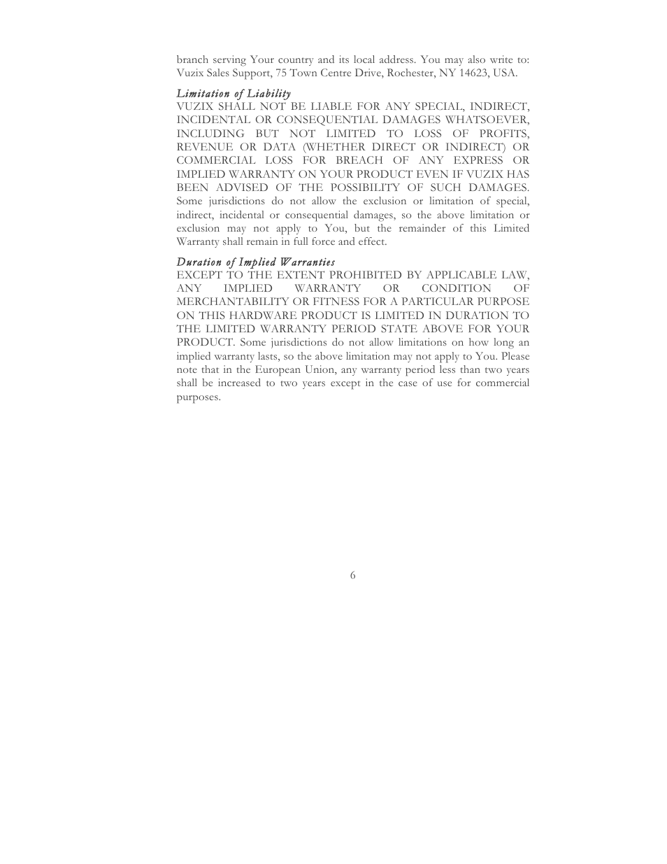 Vuzix STAR 1200 User Guide User Manual | Page 8 / 51