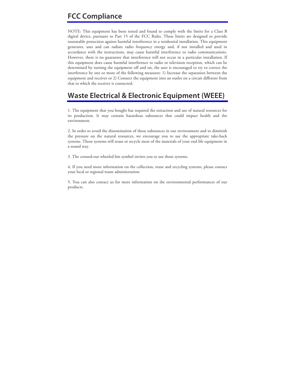 Fcc compliance, Waste electrical & electronic equipment (weee) | Vuzix Wrap 920AR User Manual | Page 100 / 101