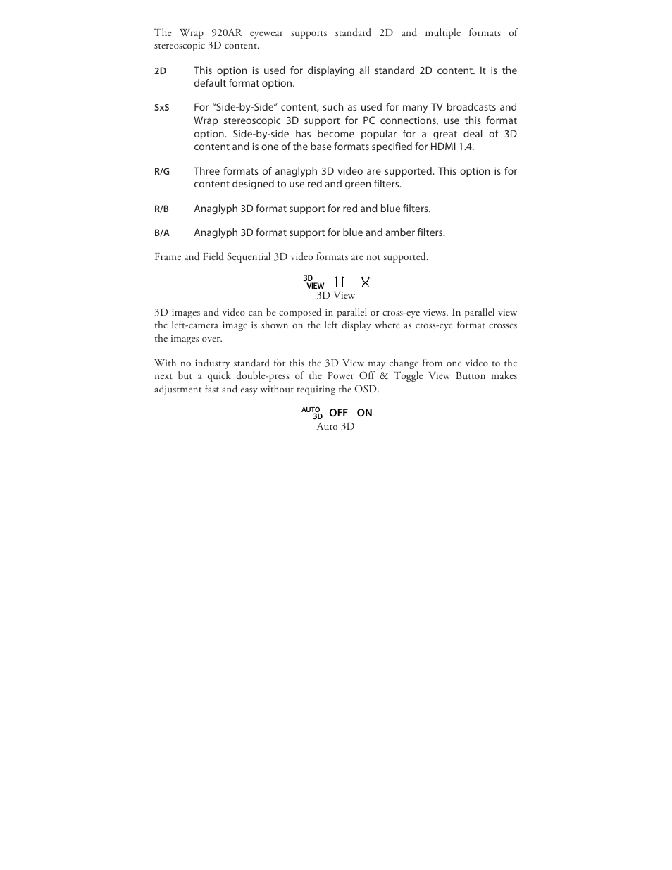 Vuzix Wrap 920AR User Manual | Page 30 / 101